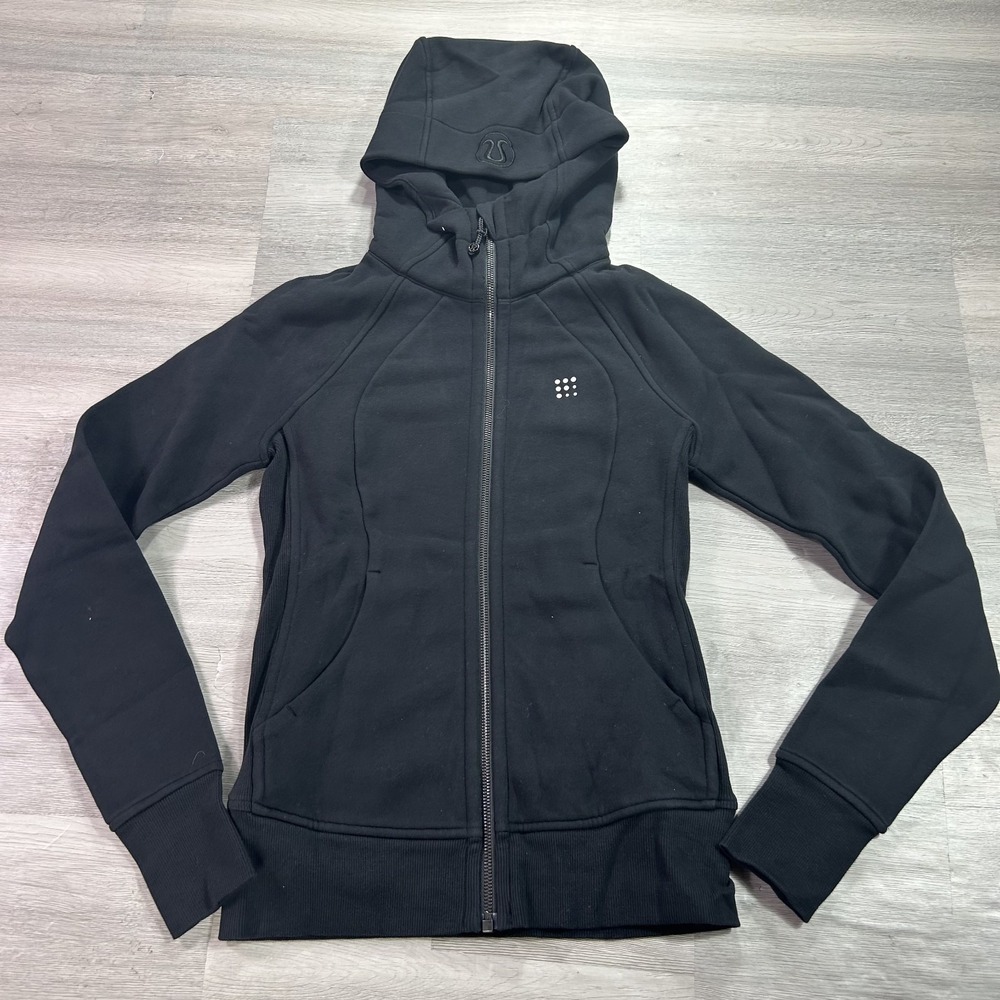 NWOT Lululemon Scuba Hoodie Womens 14 2XL XXL Black Zip Up Sweatshirt LW4AWMS '